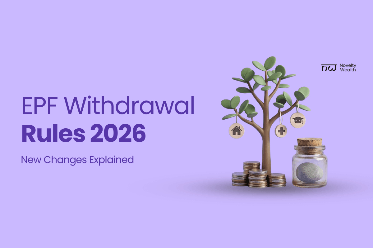 EPF Withdrawal Rules 2026 – illustration of a growing money tree with savings icons representing home, health, and education.